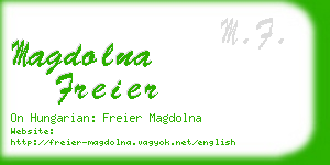 magdolna freier business card